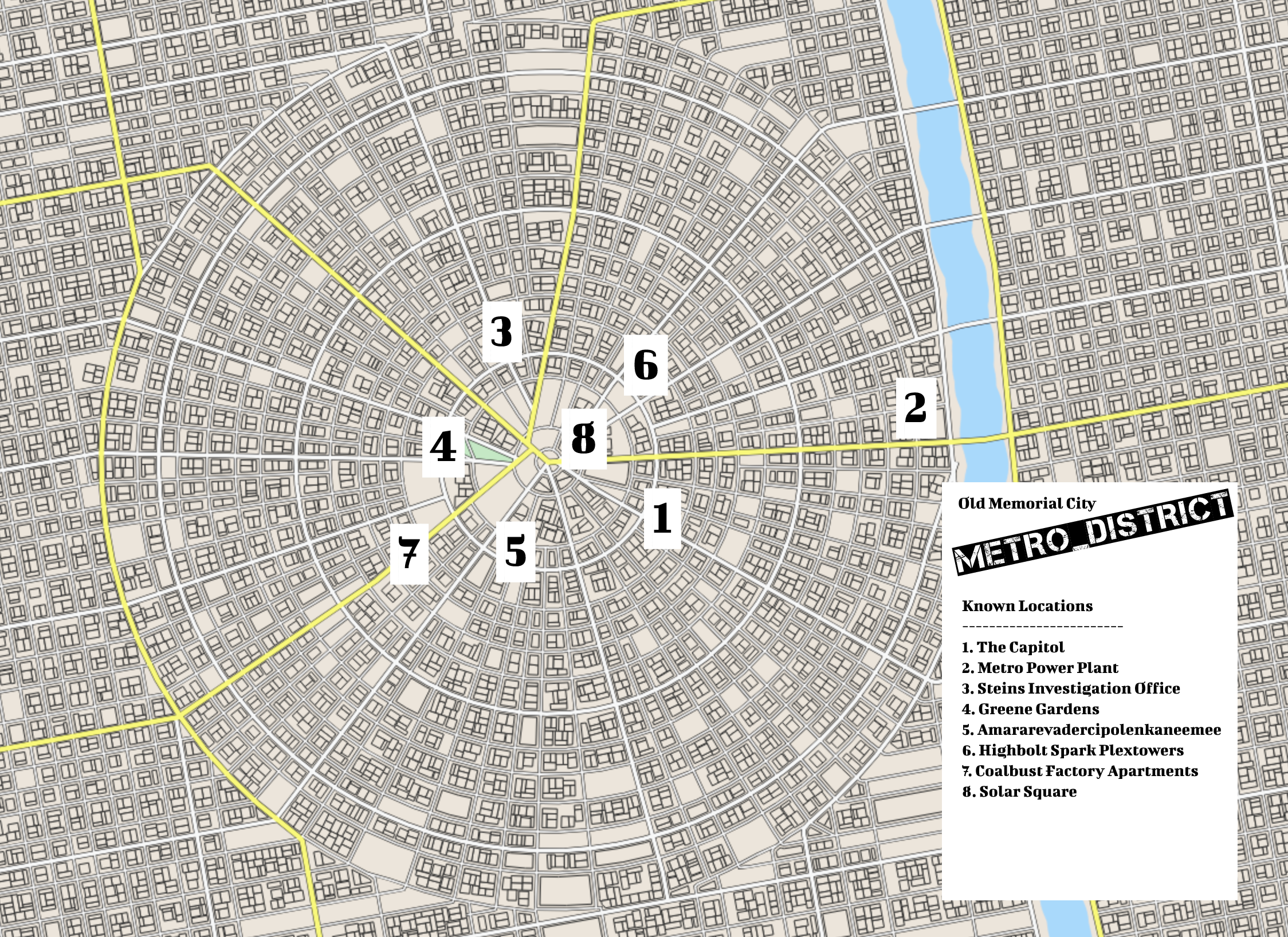 Old Memorial City, Metro District Map